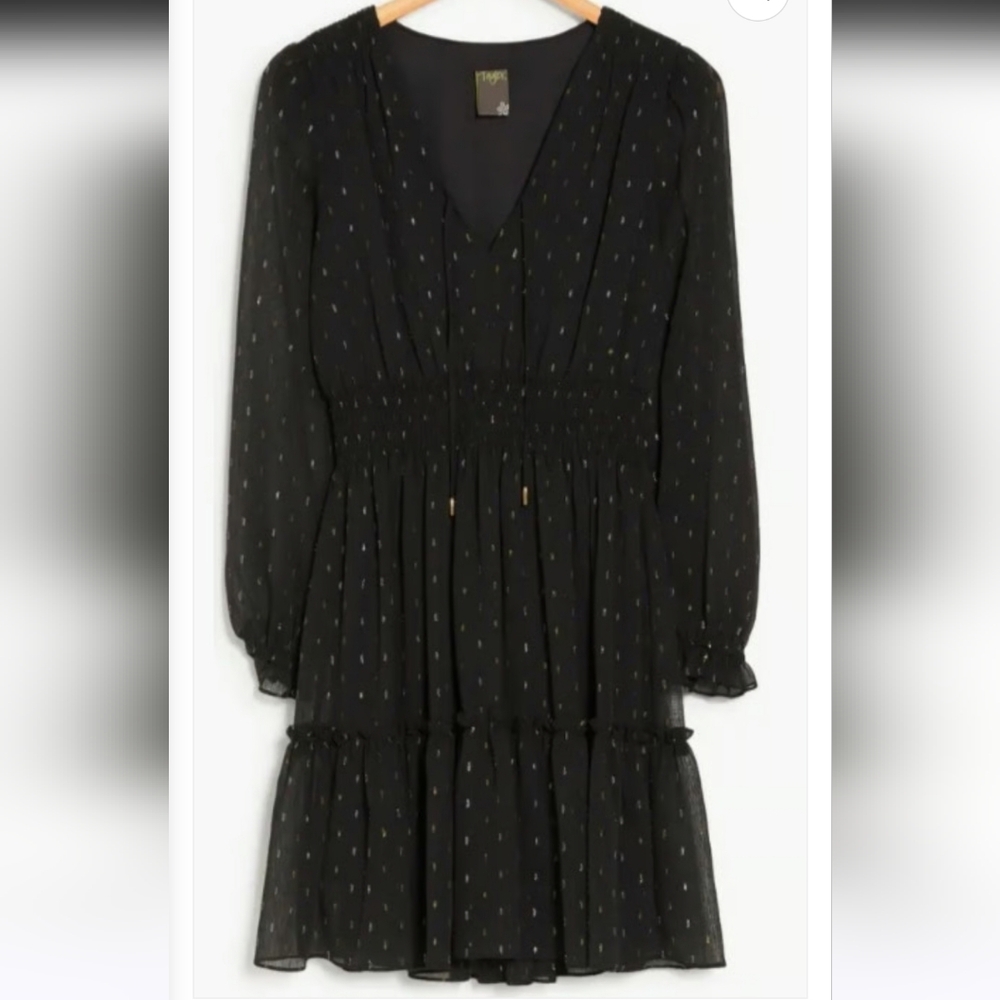 NWT TAYLOR | Clip Dot Fit & Flare Smocked Dress - Picture 9 of 9
